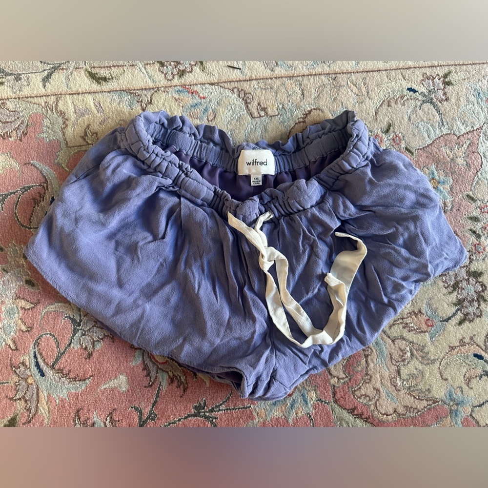 Aritzia Wilfred Lavender Purple Lightweight Elastic Waist Pull-On Shorts  XXS - Picture 3 of 7